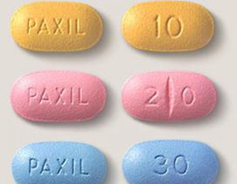 Paxili sündroom.  Paxil - tablettide kasutamise juhised, koostis, näidustused, kõrvaltoimed, analoogid ja hind.  Rahvusvaheline mittekaubanduslik nimi
