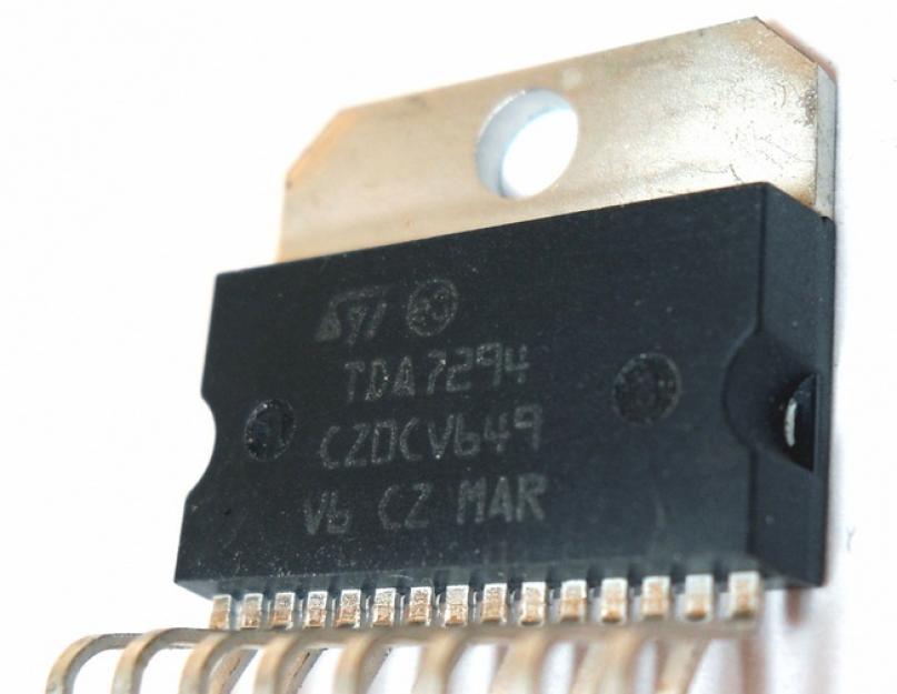 Unch tda microcircuiti.  Un potente amplificatore molto semplice su un chip.  Diagramma schematico dell'ULF
